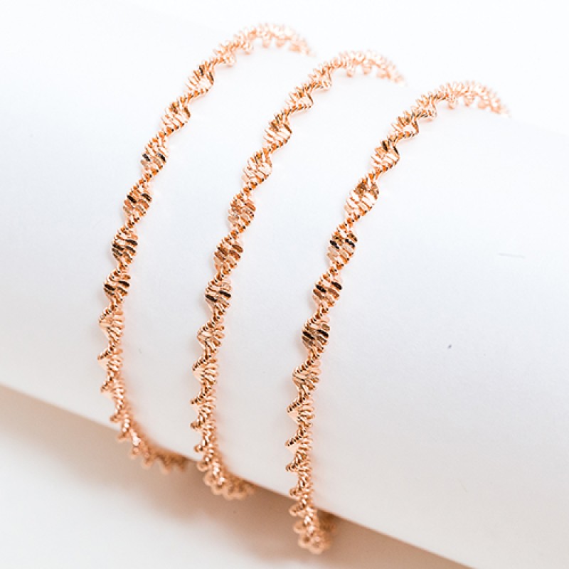 Apzeltītā ķēdīte Singapūras dubulto posmu pinums