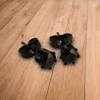 Nerūsējošā tērauda auskari melni