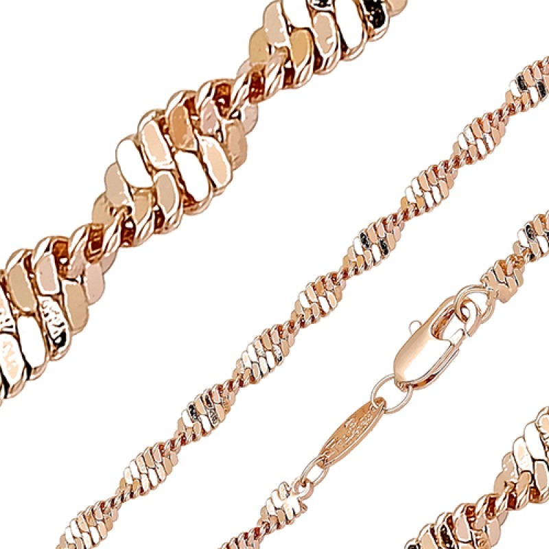 Apzeltītā ķēdīte Singapūras dubulto posmu pinums