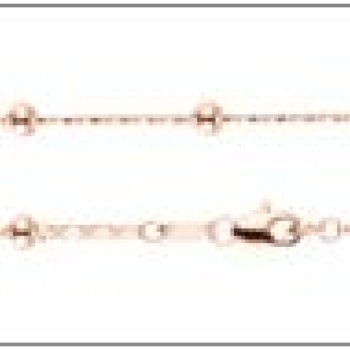 Apzeltītā ķēdīte Bumbiņu un smalkā gliemežvāka posmu virkne