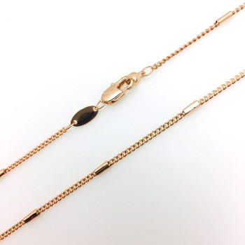 Apzeltītā ķēdīte Klasisks pinums ar cilindriskiem posmiem