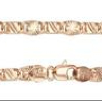 Apzeltītā ķēdīte Masīvā gliemežvāka 2 stilu ar gravējumu posmu virkne