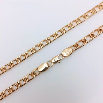 Apzeltītā ķēdīte Dubultposmu ķēdes pinums