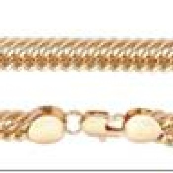 Apzeltītā ķēdīte Kubas dubulto ieliektu posmu pinums