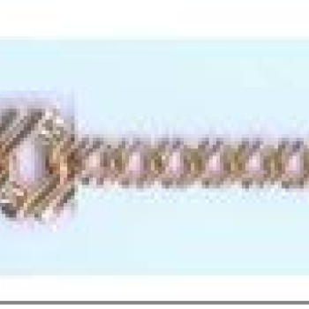 Apzeltītā ķēdīte Klasisks Rombo austu stiepļu posmu pinums