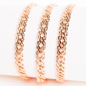 Apzeltītā ķēdīte Rombo austu stiepļu ar dubultrievām posmu pinums