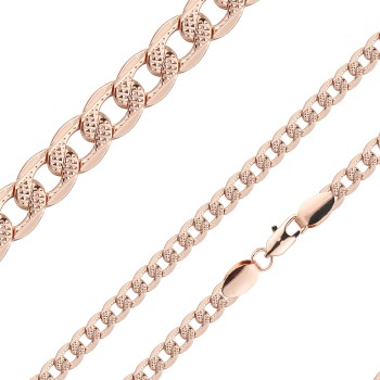 Apzeltītā ķēdīte Izkaltu sānu un izkaisītu punktiņu gravējuma savītu posmu virkne