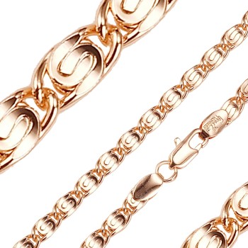 Apzeltītā ķēdīte Klasiskā saplacinātu gliemežu posmu virkne