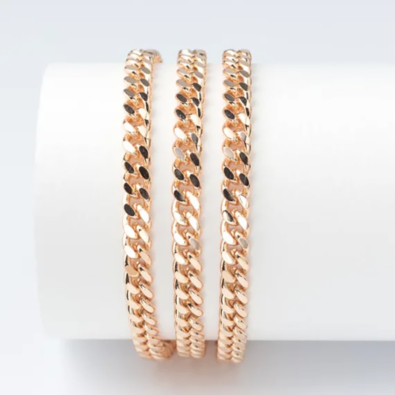 Apzeltītā ķēdīte Klasisks Maiami stila Kubas posmu pinums