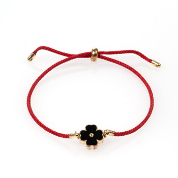 Rokassprādze-aukla ar rotu (Āboliņa lapa (VAN CLEEF) dizains)