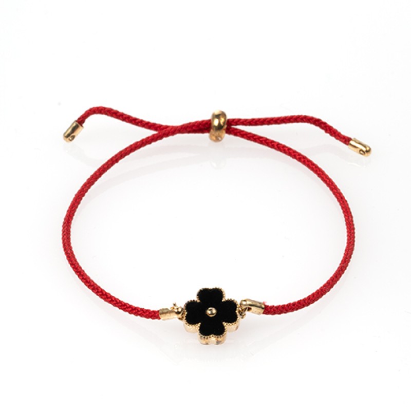 Rokassprādze-aukla ar rotu (Āboliņa lapa (VAN CLEEF) dizains)