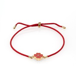 Rokassprādze-aukla ar rotu (Āboliņa lapa (VAN CLEEF) dizains)