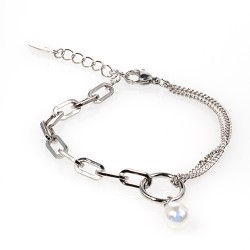 Rokassprādze ar rodija pārklājumu