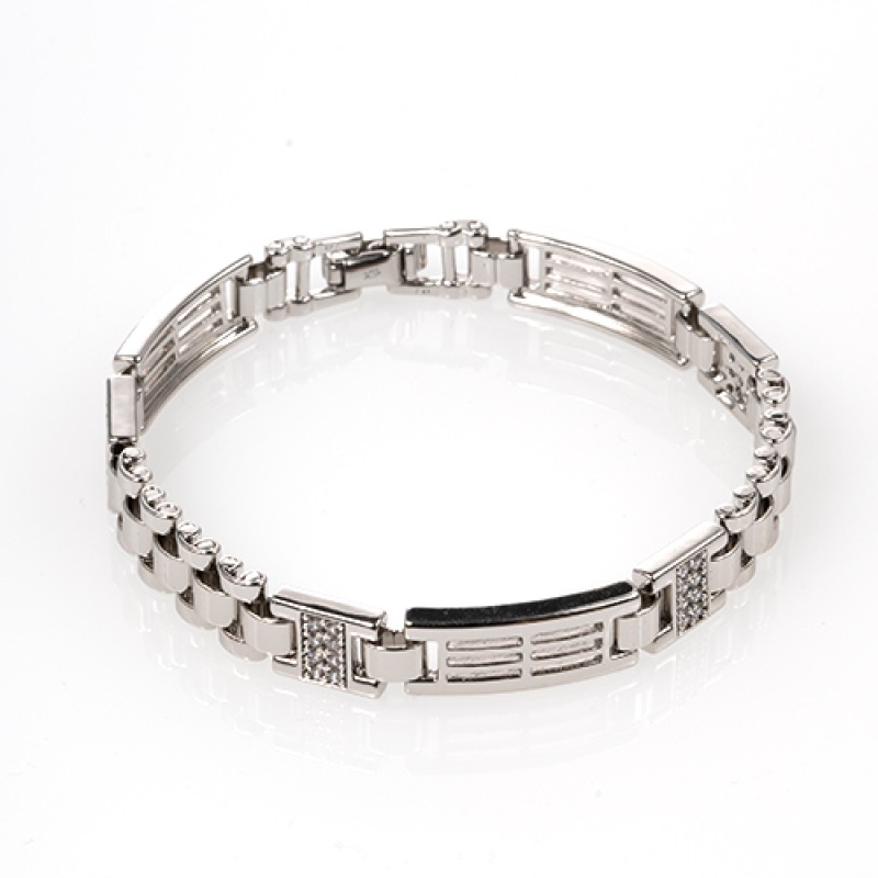 Rokassprādze ar rodija pārklājumu