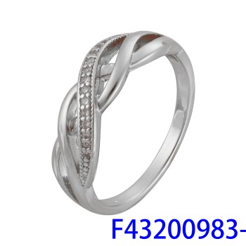 Gredzens ar rodija pārklājumu