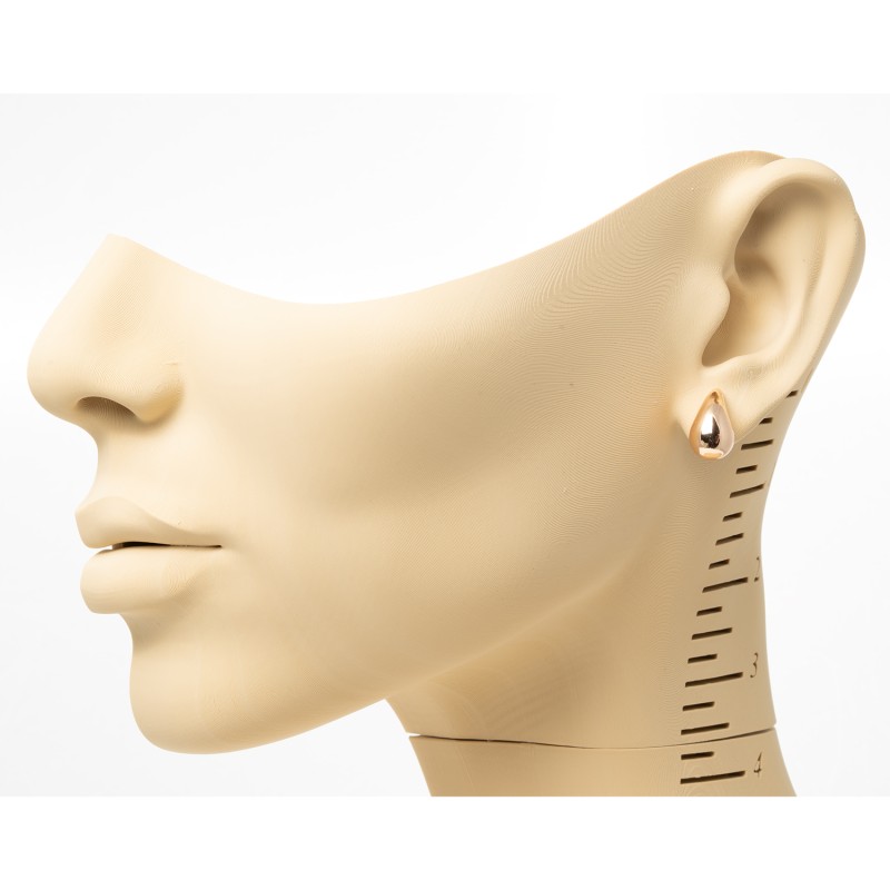 Apzeltīti auskari nagliņas Lāses formas