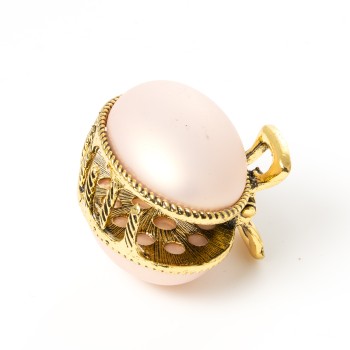 Matu sprādze-KRĀBIS ar dekoru ovālās formas4,2*3,9cm