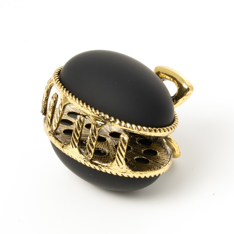 Matu sprādze-KRĀBIS ar dekoru ovālās formas4,2*3,9cm