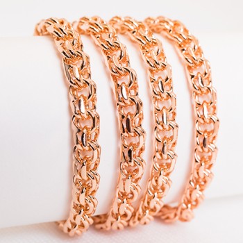 Apzeltītā ķēdīte Bismarks pinums dubultais rolo