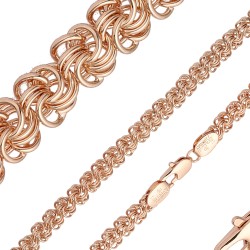 Apzeltītā ķēdīte Bismarks Luxurious Byzantine garās aušanas dubultās un trīskāršās rolo posmu pinums