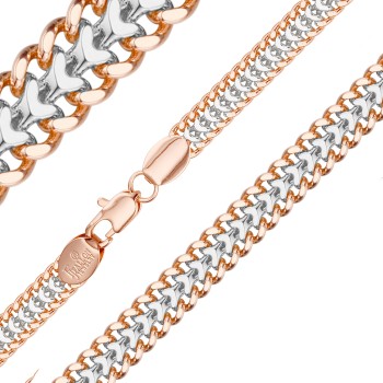 Apzeltītā ķēdīte Kubas divvirzienu dubulto posmu pinums