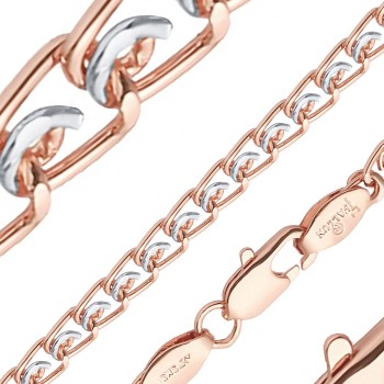 Apzeltītā ķēdīte Love austu stiepļu posmu pinums