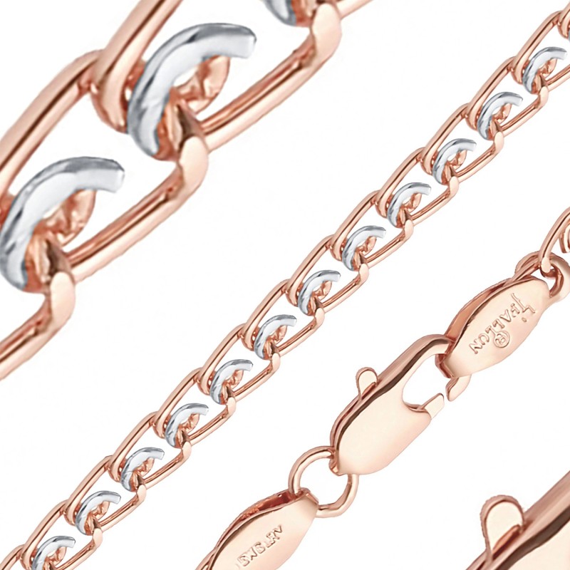 Apzeltītā ķēdīte Love austu stiepļu posmu pinums