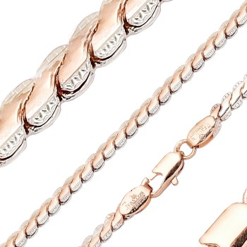 Apzeltītā ķēdīte Čūskas cilpu posmu pinums