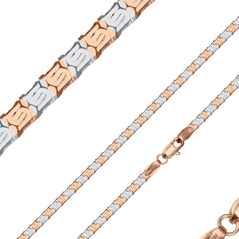 Apzeltītā ķēdīte Gliemeža sešstūra formas Fancy posmu virkne