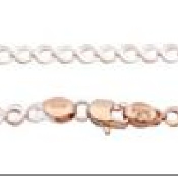 Apzeltītā ķēdīte Zirga acs formas izsmalcinātu posmu virkne