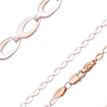 Apzeltītā ķēdīte Zirga acs formas izsmalcinātu posmu virkne