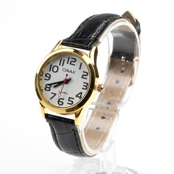 OMAX rokas pulkstenis Ø 2,8cm ar ādas siksnu