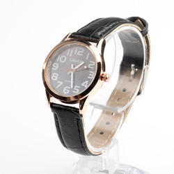 OMAX rokas pulkstenis Ø 2,8cm ar ādas siksnu