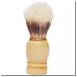 Skūšanās ota koka rokturis ar zelta gredzenu 9 cm