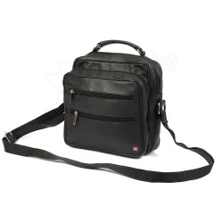 Vīriešu plecu soma ALBATROSS dabīgā āda