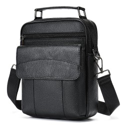 Vīriešu plecu soma GREGORIO dabīgā āda