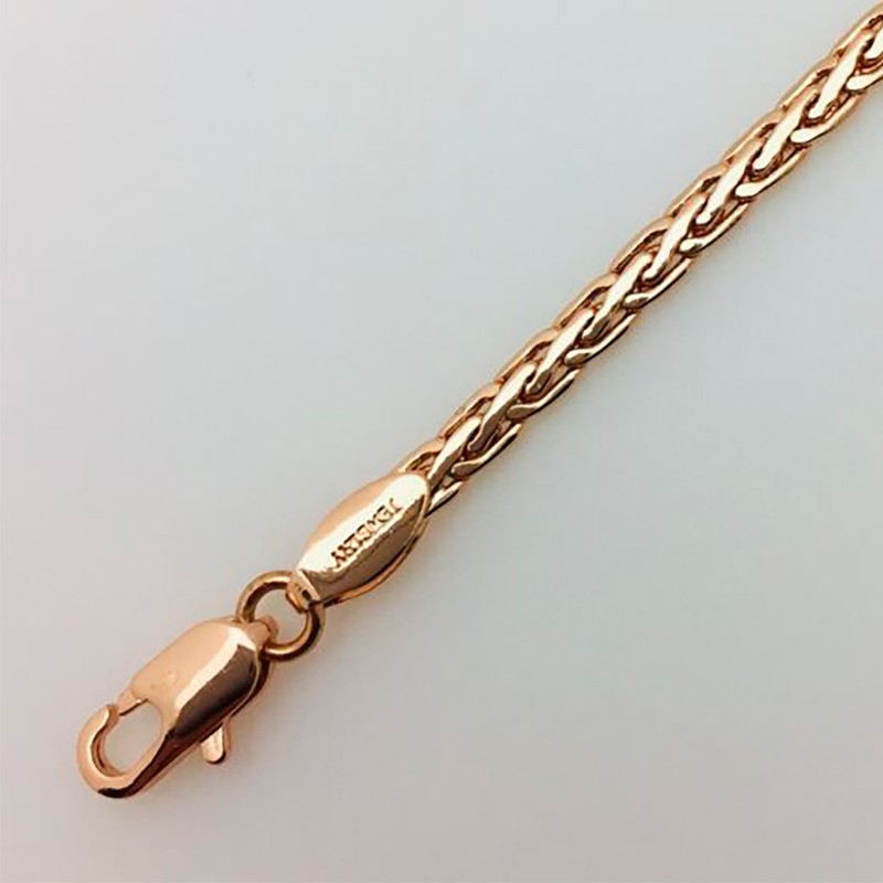 Apzeltītā ķēdīte Klasisks Spiga kviešu vārpas pinums