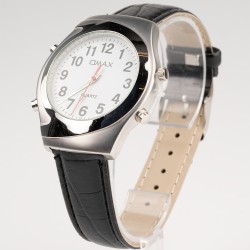 OMAX rokas pulkstenis 3,9x4,6cm ar ādas siksnu