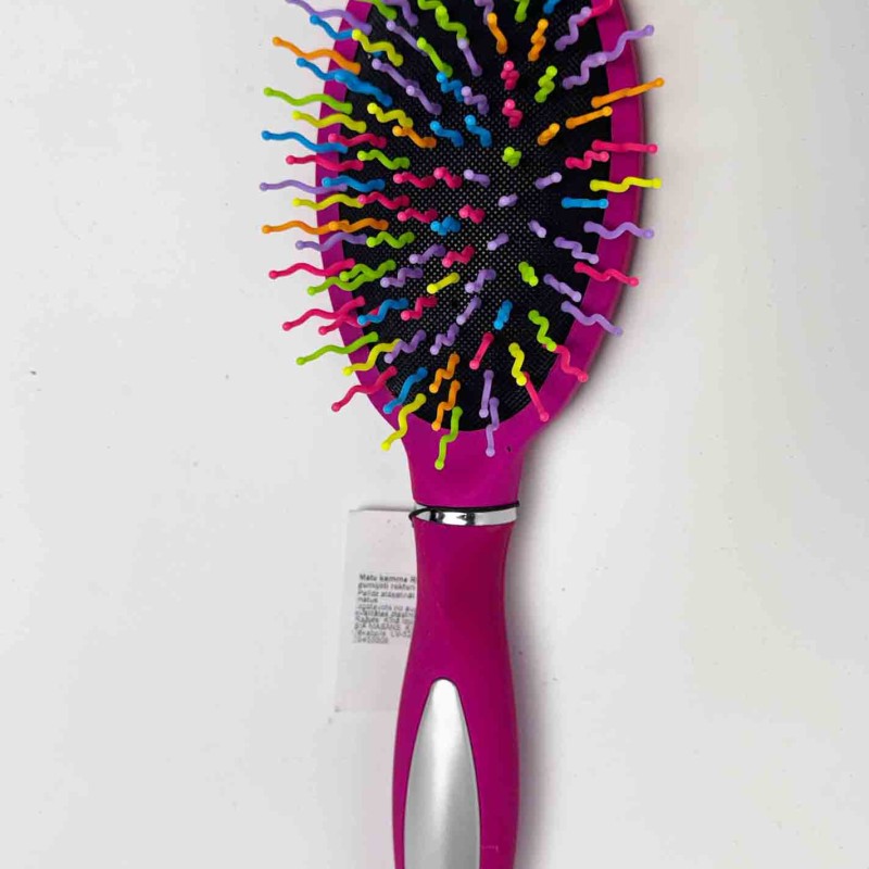 Matu ķemme REGINA gumijoti rokturi daudzkrāsaina